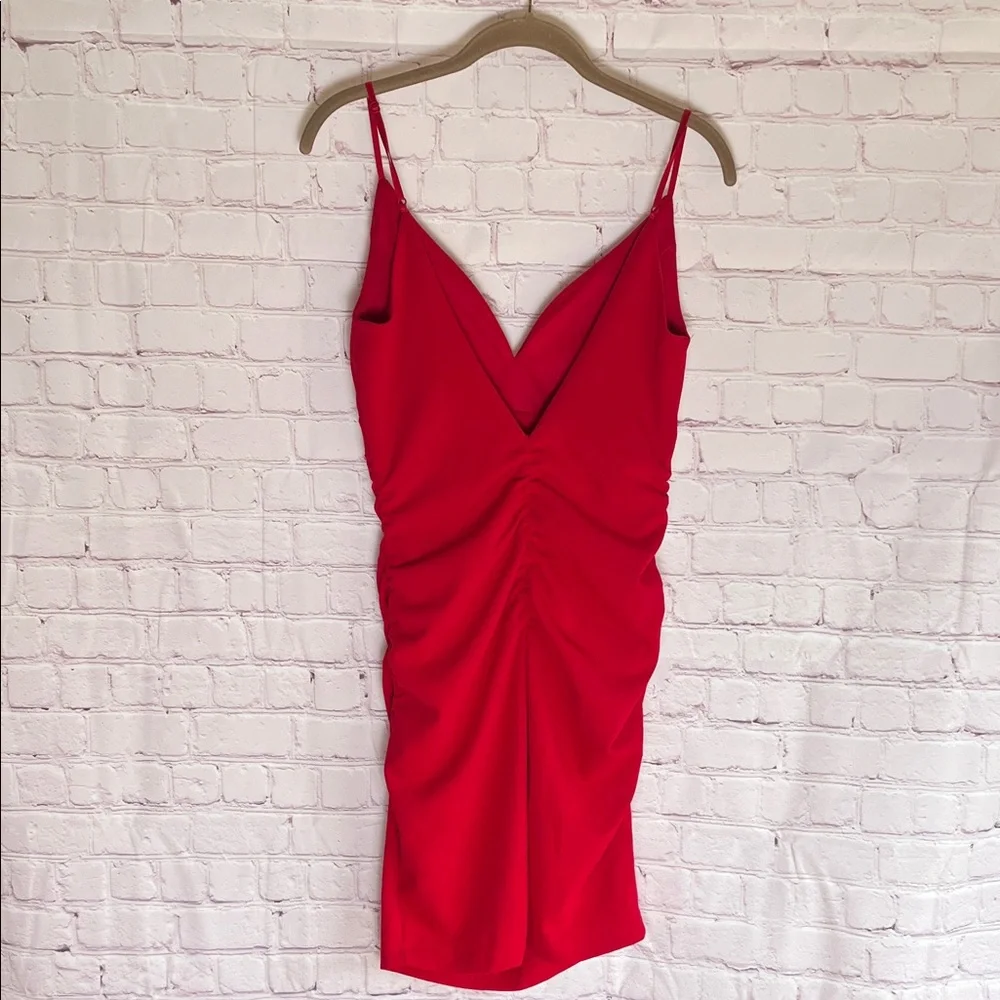 Emerald Sundae Vibrant Red Mini Dress Woman’s Size Medium - Picture 2 of 3